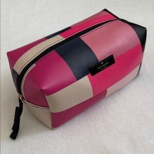 Kate Spade | Medium Davie Brightwater Drive Colorblock Party Cosmetic Makeup Bag